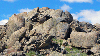 Ancient Nevada Petroglyphs, Photo by Larry Benson, University of Colorado