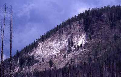Tuff Cliff at Yellowstone Park, USGS