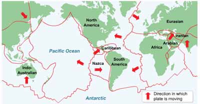 Earth's major crustal plates, USGS